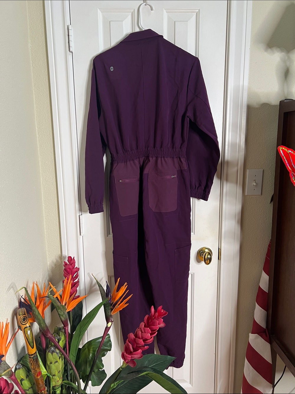 Sold eBay NWT Figs Chennai Jumpsuit in Deep Purple Joggers Scrubs Size XS - Picture 4 of 4